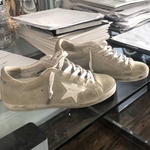 Grey suede Golden Goose Superstars